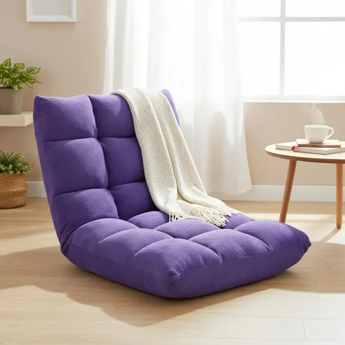 Miniatura 10 de S AFSTAR Silla reclinable acolchada ajustable de 14 posiciones con cómodo soporte de espalda y funda agradable a la piel, ideal para leer, jugar
