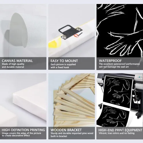 Miniatura 6 de Novatique 3 piezas de arte de pared sexy en blanco y negro para parejas desnudas, decoración de pared abstracta de amor para mujeres y hombres, arte