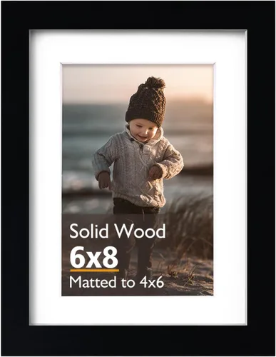 Miniatura 53 de KINLINK 3.5x5 Picture Frame, Ash Black Solid Wood Frame with Plexiglass for Table Top and Wall Mounting, Photo Frame for Horizontal or Vertical