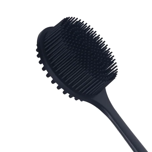 Miniatura 5 de DNC Exfoliador de Espalda para Ducha Cepillo Corporal de Silicona Suave para Baño con Mango Largo (Negro)