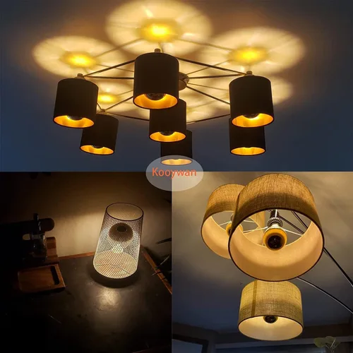 Miniatura 4 de Bombilla Edison media cromada, bombillas Edison incandescentes de 60 W, regulables G80/G25 en forma de globo, luz reflejada media dorada de 2000 K