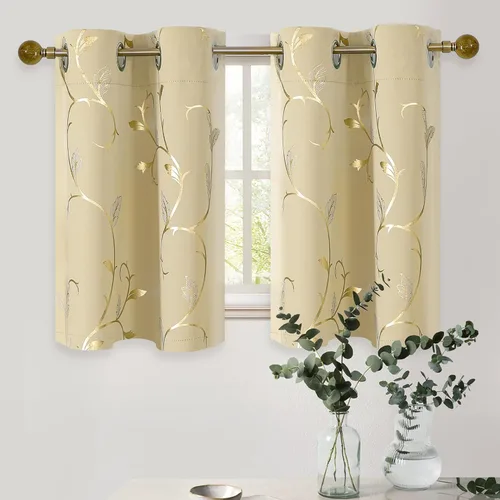 Miniatura 109 de BUHUA Cortinas Opacas de 63 Pulgadas de Largo, 2 Paneles con Aislamiento Térmico, Tratamiento de Ventana para Dormitorio, Cortinas Oscurecedoras