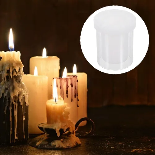 Miniatura 6 de HEALLILY Molde cilíndrico hueco para velas de 3.54 x 4.13 pulgadas, molde de silicona para hacer velas perfumadas y proyectos de manualidades