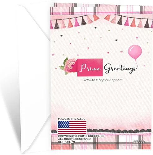 Miniatura 4 de Tarjeta de cumpleaños para nieta de Prime Greetings, fabricada en Estados Unidos, ecológica, cartulina gruesa con sobre premium de 5 x 7.75