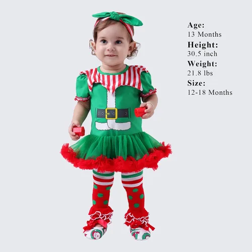 Miniatura 2 de Lausana - Ropa de bebé para niña, mameluco, tutú, calentadores, zapatos, diademas, trajes de vestir para niña (0-24 meses)
