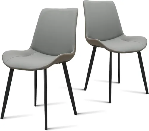Miniatura 12 de Sillas de Comedor, Sillas de Comedor Modernas de Cuero PU, Sillas de Comedor con Patas de Metal Resistentes, Sillas de Cocina con Asiento Tapizado