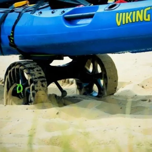 Miniatura 3 de RAILBLAZA C-Tug - Carrito de kayak y canoa con ruedas todo terreno SandTrakz sin pinchazos, capacidad de carga de 300 libras con material reforzado