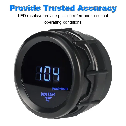 Miniatura 5 de WATERWICH Kit de medidor de temperatura del agua con termómetro de temperatura del agua 104-302℉ DC12V 2 pulgadas 52 mm con sensor para coche