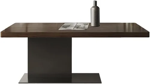 Miniatura 8 de Escritorio de computadora de madera maciza para oficina en casa, mesa de comedor de estilo industrial moderno, patas de metal fuertes, mesa de pino