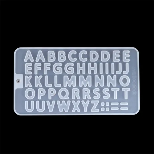 Miniatura 11 de 1 unidades/paquete de moldes de silicona con números del alfabeto, colgante de cristal, resina epoxi para manualidades de pasteles de chocolate