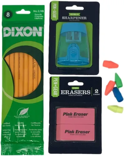 Miniatura 3 de Combined Paquete de suministros para la escuela primaria para niños, 26 piezas, jardín de infancia, 1, 2, 3, 4, 5º y 6º grado.