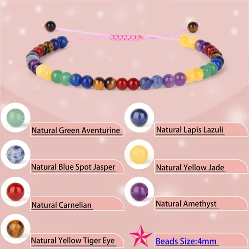 Miniatura 2 de LPBeads Pulsera de piedra natural hecha a mano de tamaño ajustable