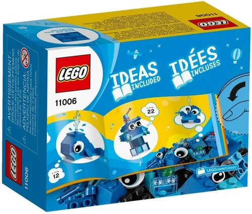 Miniatura 4 de LEGO Classic Creative Blue Bricks 11006 - Juego de iniciación de juguetes de construcción para niños con ladrillos azules para inspirar el juego