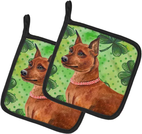 Miniatura 199 de Caroline's Treasures BB9655PTHD - Juego de soportes para ollas de cocina resistentes al calor, almohadillas calientes para horno, 7 1/2 x 7 1/2