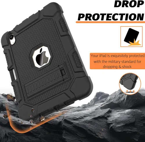 Miniatura 3 de Funda para iPad mini 7 A17 Pro 2024/iPad Mini 6 2021, Funda Protectora Resistente de Servicio Pesado a Prueba de Golpes para iPad mini 6ª/7ª