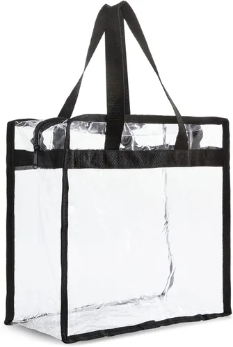 Miniatura 7 de Juvale Clear Stadium Approved Bags - 12x6x12 Large Transparent Tote Bags with Zippers and Handles