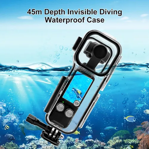 Miniatura 3 de PULUZ Funda de buceo para DJI Osmo Pocket 3 Funda impermeable PC carcasa protectora 147.6 ft/147 pies cubierta de buceo submarino con accesorios