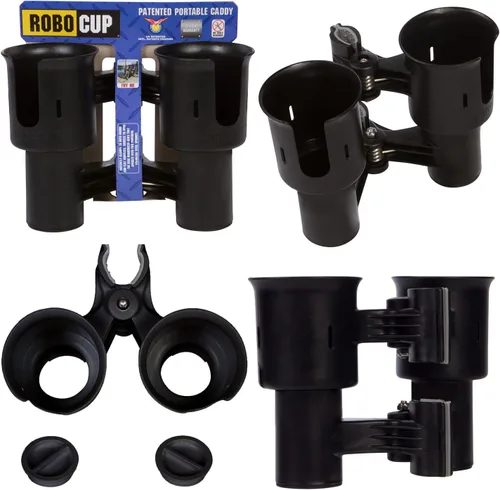 Soporte RoboCup de 12 colores para bebidas, caña de pescar, bote, silla de playa, carrito de golf, silla de ruedas, andador, baquetas, micrófono,