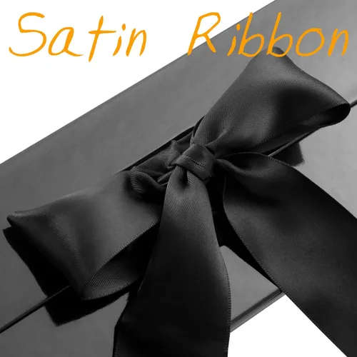 Miniatura 4 de GREEN BEAN Caja de regalo grande con tapa para regalo de 13 x 9.7 x 3.4 pulgadas, caja de regalo magnética negra para el día del padre con cinta