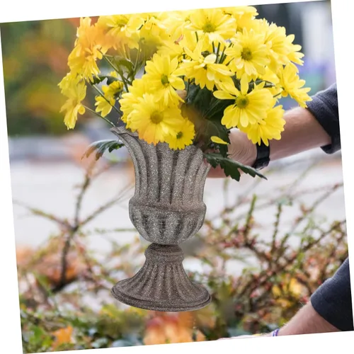 Miniatura 8 de Soporte de escritorio para jarrón conmemorativo de cementerio, soporte de escritorio, jarra de agua, tumba, florero, urna, urna de hierro, maceta