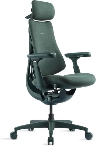 Miniatura 12 de LiberNovo Silla de oficina ergonómica dinámica con reposapiés StepSync, silla de escritorio con soporte lumbar adaptativo, reclinación de 160°