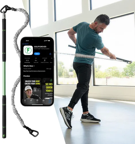Miniatura 11 de GolfForever Swing Trainer – Golf Fitness & Training System for Strength, Flexibility & Swing Power – Includes Membership & Premium Training Bar for