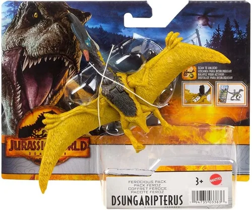 Miniatura 3 de Jurassic World Dominion 2022: Figura de dinosaurio feroz de Dsungaripterus, juguete de serie de películas llenas de acción