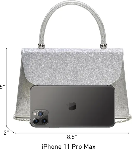 Miniatura 10 de Dasein Bolso de noche para mujer, embragues de fiesta, bolsos de boda, cóctel, baile de graduación, bolsos con purpurina esmerilada