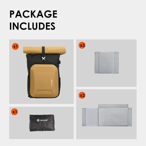 Miniatura 9 de Mochila Tarion de carcasa dura para cámara grande - Bolsa de cámara expandible para fotógrafos con compartimento para laptop de 16" y acceso lateral