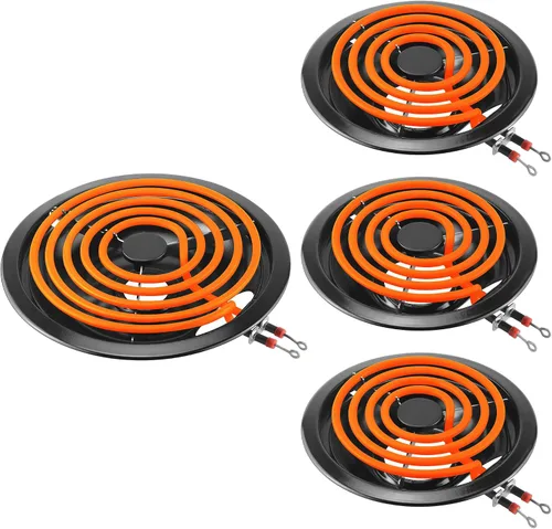 Miniatura 9 de Kit W10288051/W10290350 (20.3 cm) y 3x W10290353 (15.2 cm) sartenes de goteo para quemadores & quemador de estufa eléctrica MP22YA Reemplazo