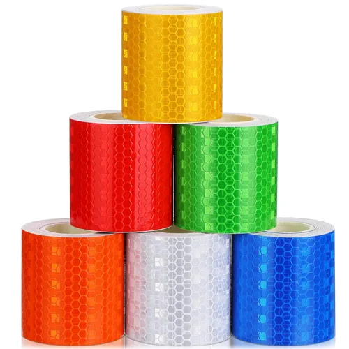 Miniatura 11 de Zonon 6 rollos de cintas reflectantes de alta visibilidad impermeables autoadhesivas pegatinas de seguridad nocturnas para visibilidad nocturna