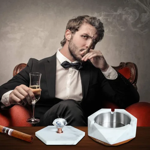 Miniatura 8 de Cenicero para malas hierbas – Cenicero al aire libre con tapa, juego de bandejas para cenizas para cigarrillos, ceniceros al aire libre para Mármol