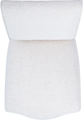Miniatura 9 de Homepop Silla de comedor con detalle festoneado, sillas de comedor Parsons tapizadas, muebles decorativos para el hogar, tejido texturizado crema