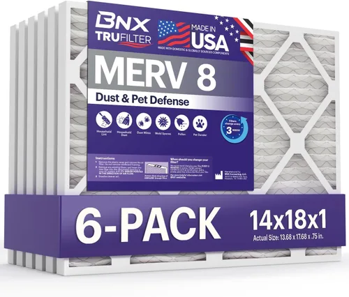 Miniatura 43 de BNX TruFilter - Filtro de aire MERV 8 de 16 x 25 x 1 pulgadas (paquete de 12) – Fabricado en Estados Unidos – Protección contra el polvo