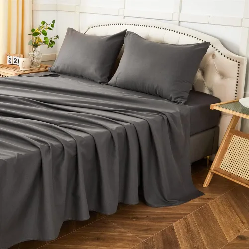 Miniatura 17 de ILAVANDE Juego de Sábanas King Size Verde Azulado de 6 Piezas, Sábanas de Cama King de Microfibra Serie 1800 Súper Suaves de Lujo Hotelero