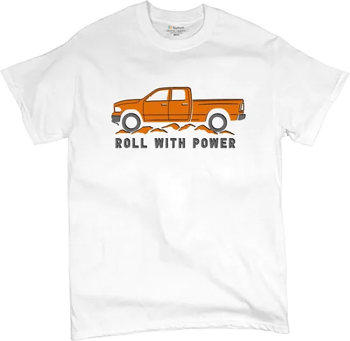 Miniatura 209 de Tee Hunt Camisetas gráficas y camisetas sin mangas para hombre Roll with Power Pickup Truck