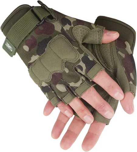 Miniatura 4 de FIORETTO Guantes sin dedos, guantes de medio dedo para conducción, ciclismo, tiro, caza, motocicleta, escalada, trabajo al aire libre 215801