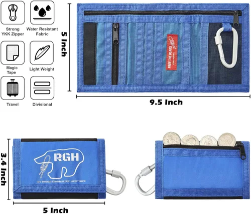 Miniatura 4 de Rough Enough - Carteras para niños y adolescentes con cordón que brillan en la oscuridad, regalos novedosos para niños, Azul, Casual