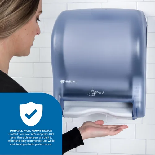 Miniatura 4 de San Jamar Dispensador de Toallas de Papel Clásico Smart Essense Dispensador Electrónico de Toallas en Rollo para Baño, Cocinas y Restaurantes, Azul