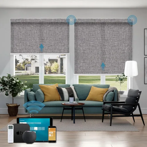 Miniatura 19 de Cortinas enrollables inteligentes de filtrado de luz motorizadas compatibles con HomeKit, persianas inteligentes para ventanas con 1% de apertura