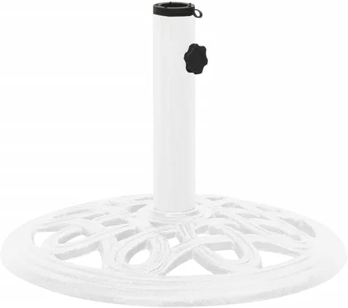 Miniatura 27 de Base redonda para sombrilla de patio, soporte resistente para sombrilla para exteriores, patio, piscina, al aire libre, blanco, 26.5 libras, hierro