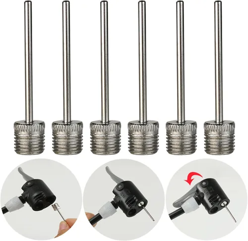 Miniatura 3 de 3/6 Uds Bolas de acero inoxidable Bombas de inflado Aguja de inflado de aire Bombas de Aguja para Baloncesto Pelotas de Fútbol Pelotas de Voleibol