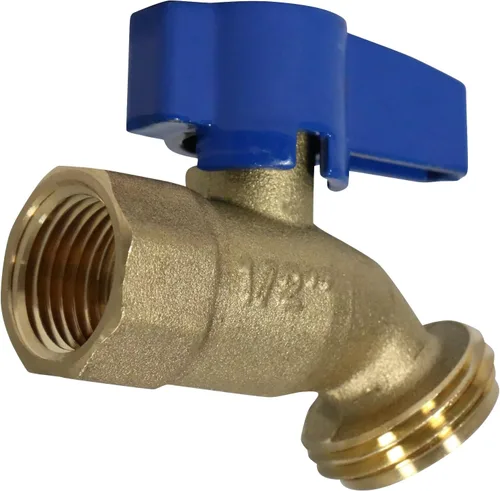 Miniatura 2 de XFITTING - Manguera roscada hembra de 1/2 pulgada x 3/4 pulgadas, manguera roscada Bibb sin torceduras, 1/4 de vuelta, latón, agua o aceite