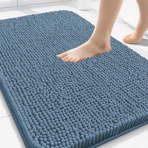 Miniatura 72 de Arotive Alfombras de baño de felpilla extrasuaves y absorbentes, de 24 x 16 pulgadas, lavables a máquina, parte trasera de goma antideslizante