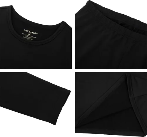 Miniatura 6 de Conjunto de ropa interior térmica para mujer, pantalones largos con forro polar, capa base suave y parte inferior