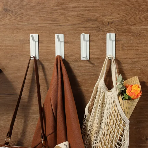 Miniatura 5 de Taozun Ganchos Adhesivos – Ganchos para Toallas de Oro Cepillado, Ganchos de Pared Adhesivos de Acero Inoxidable para Colgar Batas y Esponjas