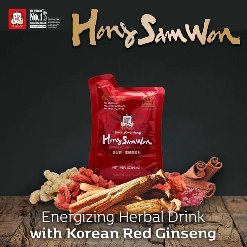 Miniatura 2 de CheongKwanJang - Bebida de ginseng rojo coreano con extracto de jengibre, bayas de Goji, canela, té de hierbas asiáticas antes del entrenamiento