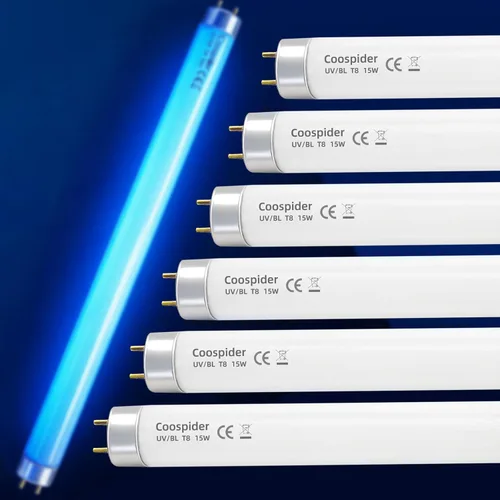 Miniatura 11 de COOSPIDER T8 F1515W U/V BL CFL - Bombilla compacta, tubo recto de repuesto para zapper eléctrico interior de 30 W, tubo de luz azul de 18 pulgadas