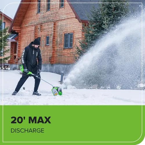 Miniatura 6 de Pala para nieve, de Greenworks, Gmax 40 V, de 12 pulgadas