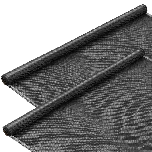 Miniatura 10 de Tudomro Tela de fibra de carbono de 10 x 12 pulgadas, hoja de fibra de carbono negra, tela pura de 2 x 2 pulgadas, tejido de sarga 3k/7.76 oz